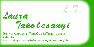 laura tapolcsanyi business card